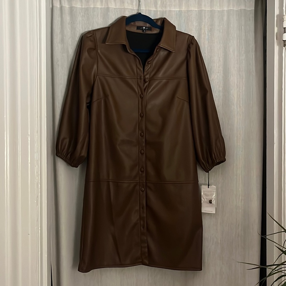 7 For All Mankind Vegan Leather Dress